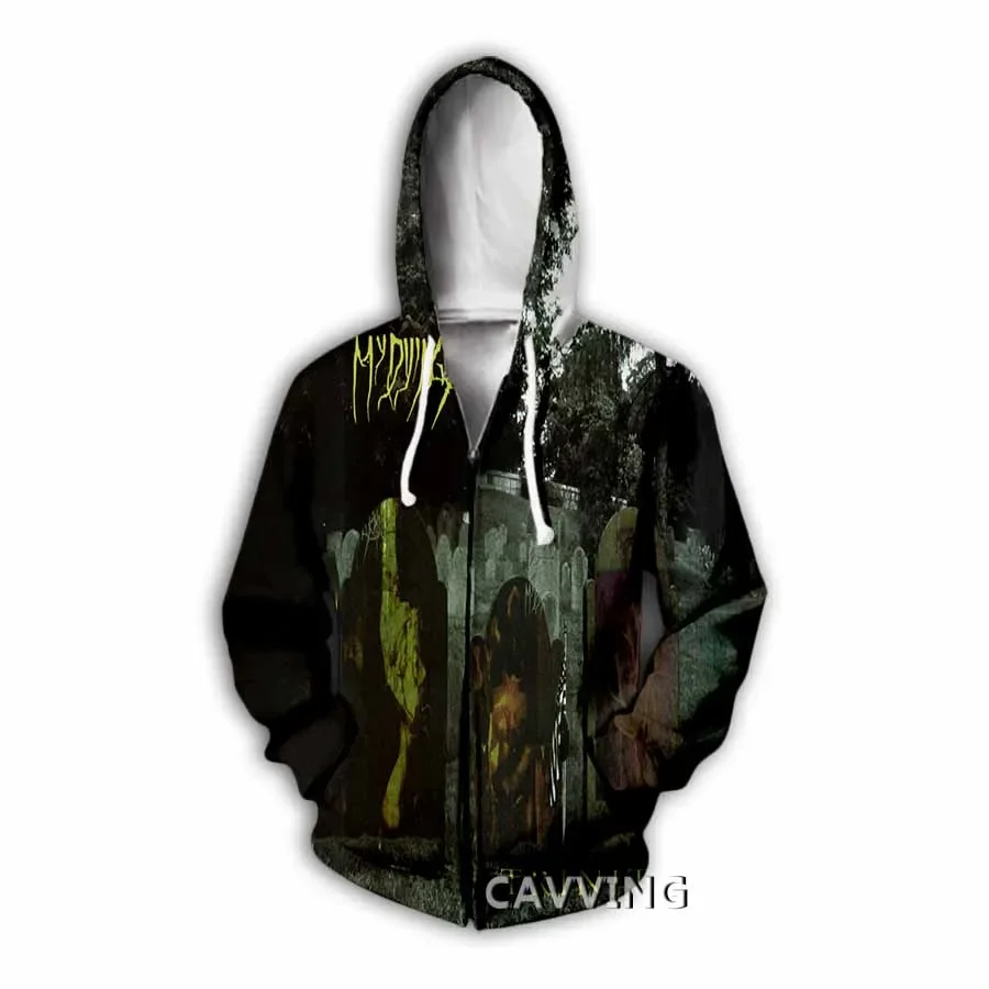 Толстовка с капюшоном на молнии 3D-принтом