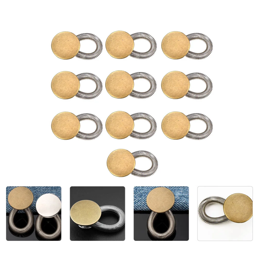 

10pcs Stretch Buttons DIY Clothes Fastener Pants Extenders Jeans Waistline Buttons Adjustable Buttons For Shop