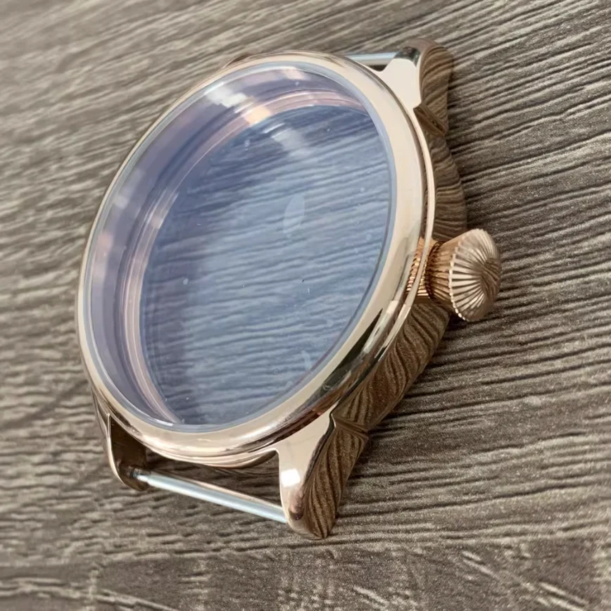 42MM Watch Case Polished Frog Leg Case Steel/rose Gold/black Fits ETA 6497/98, ST3600 Movement Watches