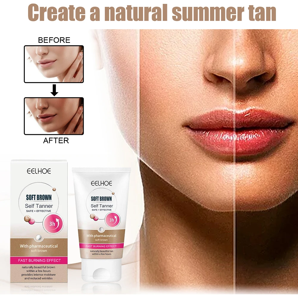 Мусс для самозагара 100 мл спрей быстрого загара тела лица искусственный