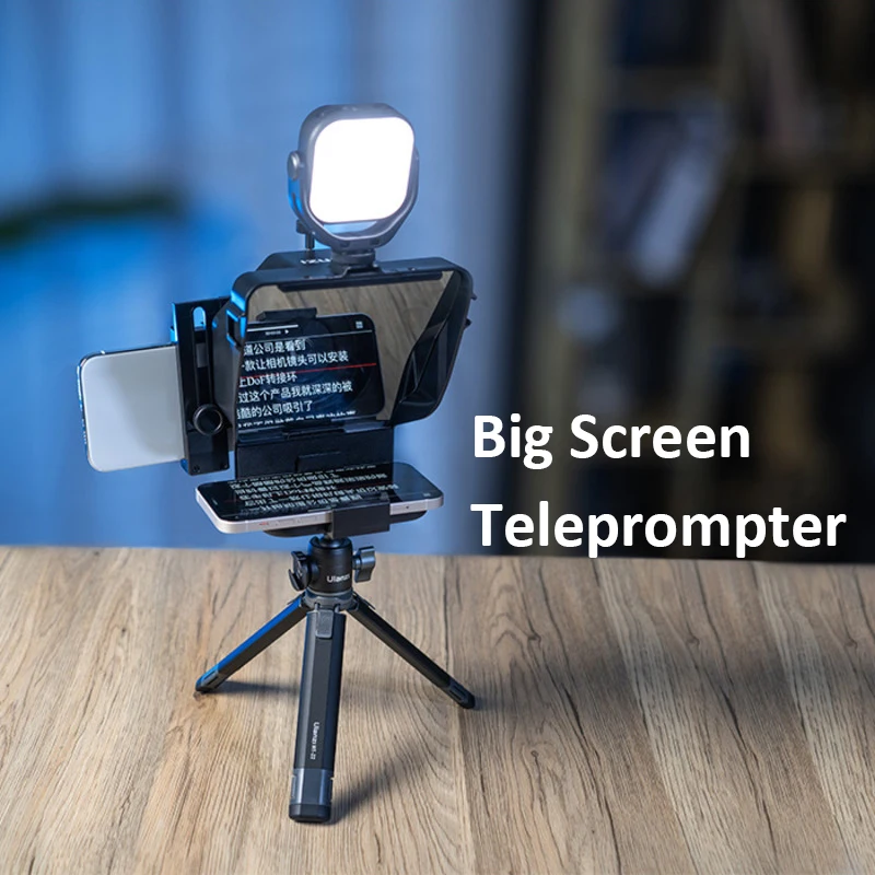

Ulanzied TP-15 16 Phone And DSLR Recording Mini Teleprompter Portable Inscriber Mobile Teleprompter Video Remote Control