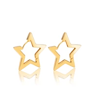miyouke retro geometric personality metal star triangle love ear buckle earrings earrings women simple personality