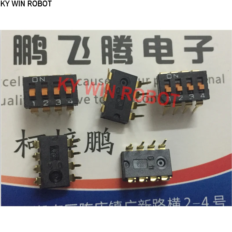 

1PCS Original Japanese A6T-4104 4-bit dial code switch 2.54mm 4P coding key type