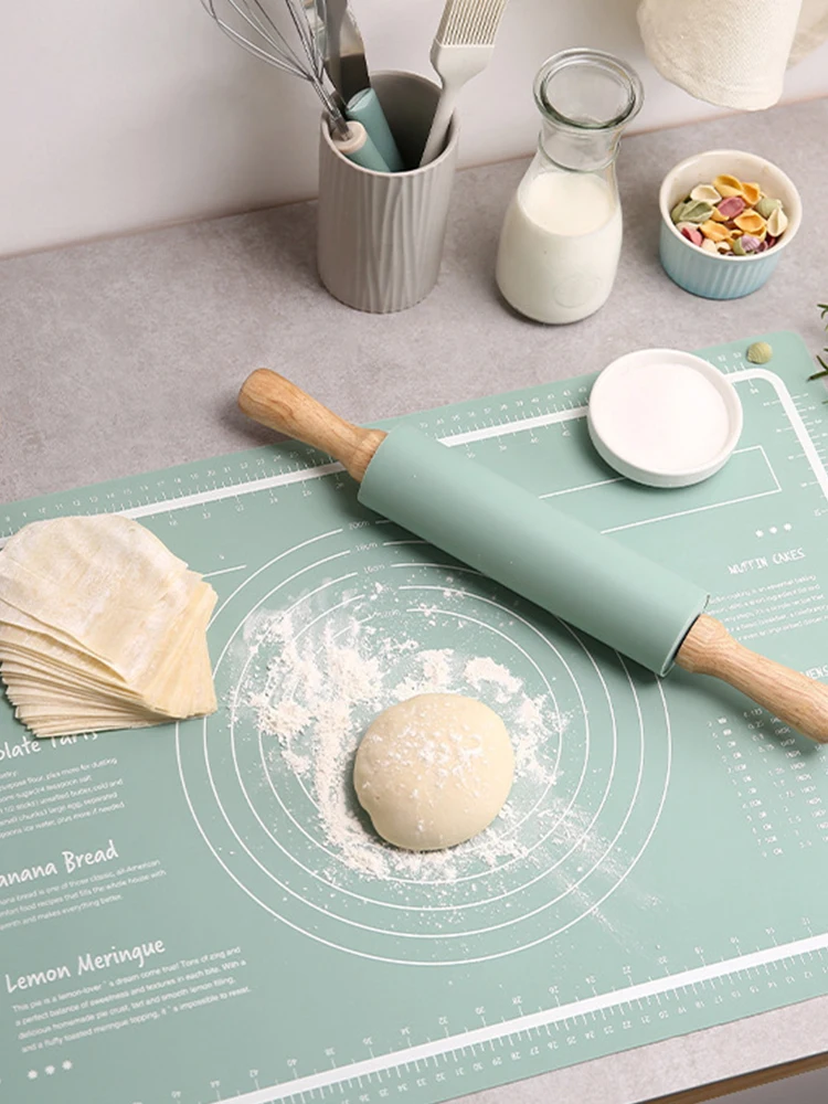 

60cm Large Size Silicone Kneading Pad Non-Stick Thickened Rolling Dough Mat for Baking Kitchen Supplies Kitchen Accessories Tool