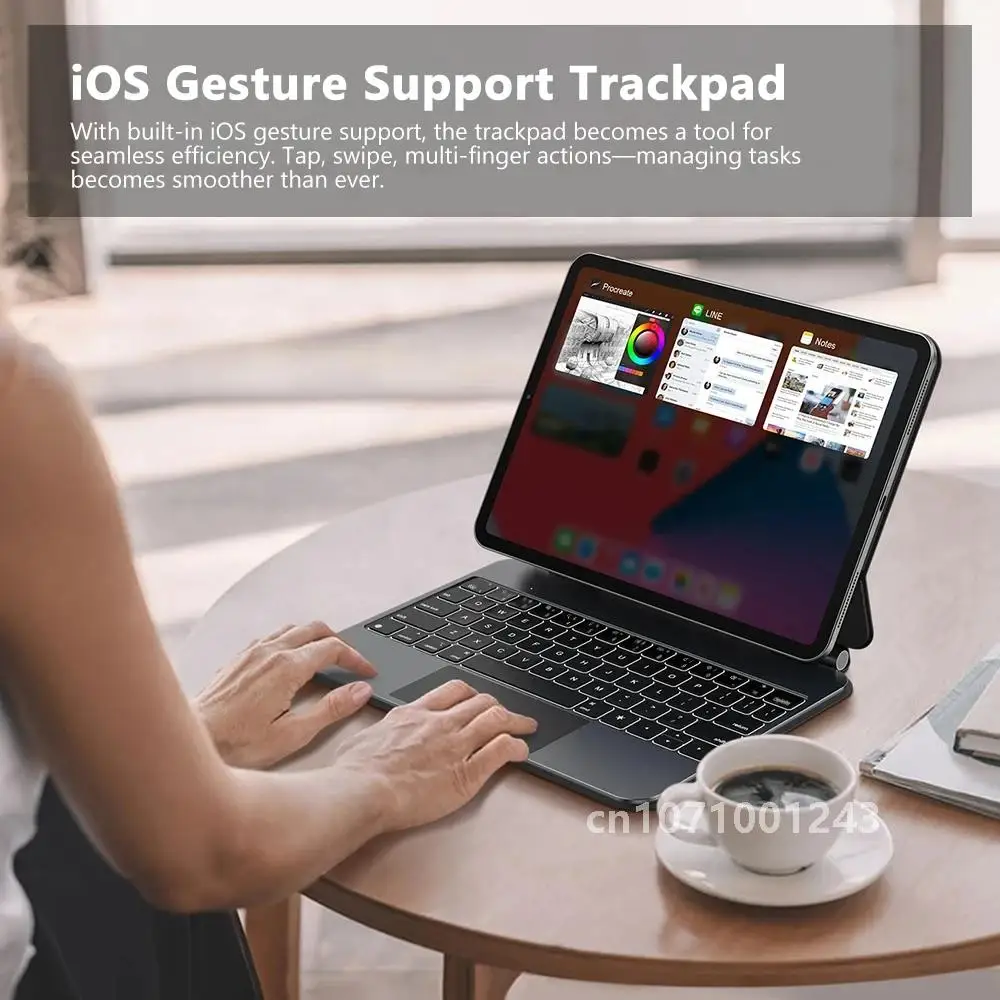 Чехол GOOJODOQ Magic Keyboard для iPad Pro 11 M4 Air 4/5/6 Smart Pogo Pin PD18W мультисенсорная клавиатура с