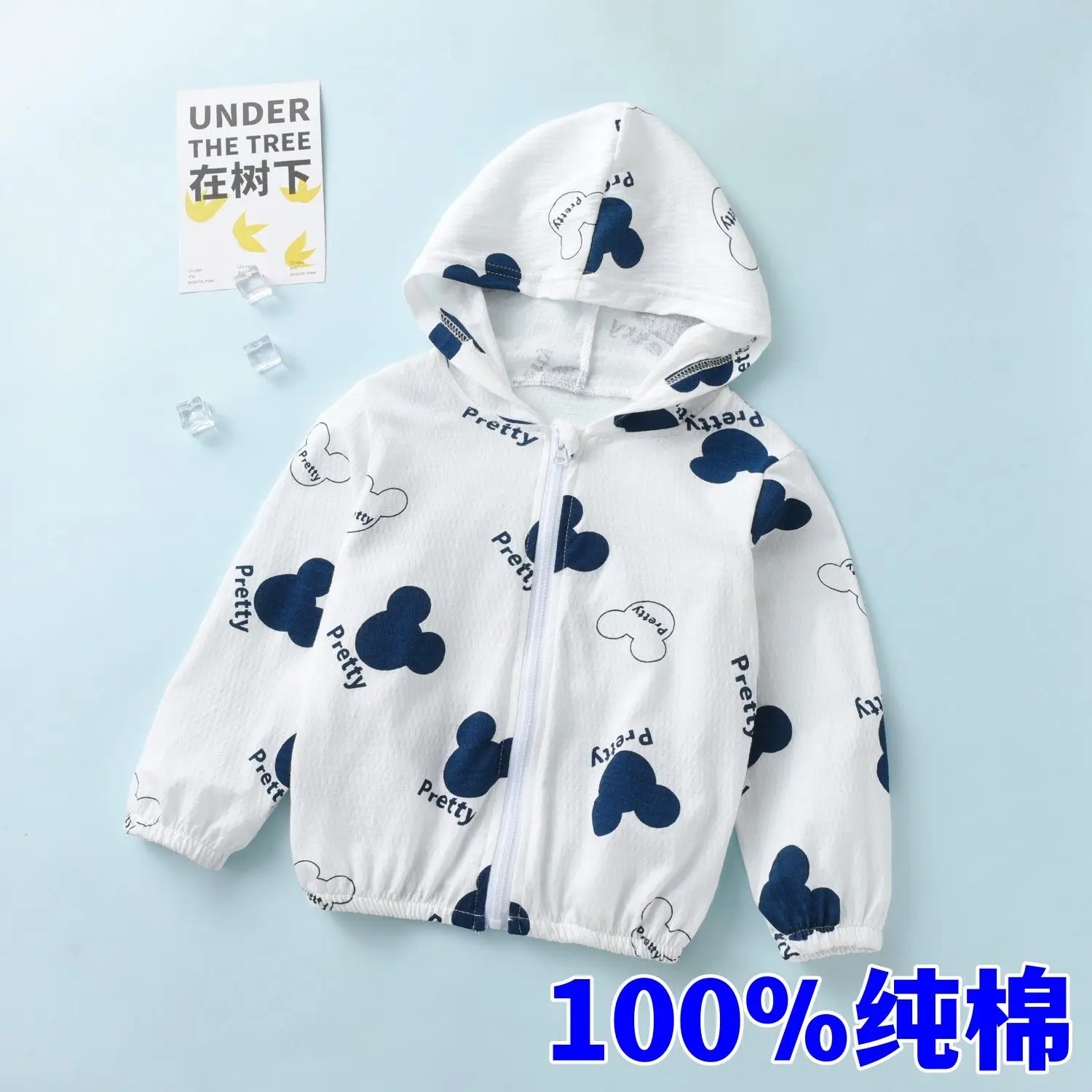 

Children's Sun Protection Clothing Cotton Summer Thin Boy Baby Baby Clothes Breathable Air Conditioning Room Shirts Coat Girl
