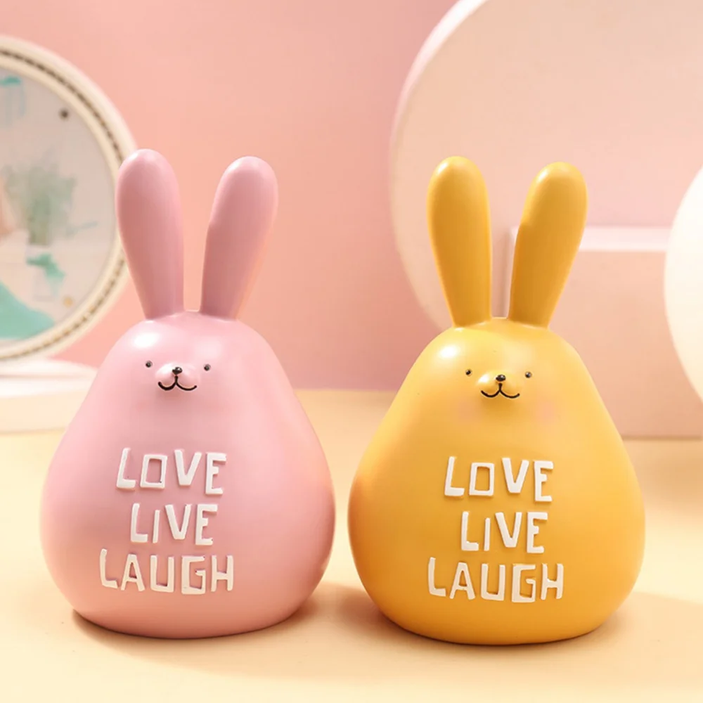 

Cartoon Rabbit Resin Money Boxes Storage Kids Toys Home Decor Money Saving Box Large-capacity Desktop Money Storage Jar