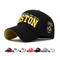 2022 New Boston Embroidery Cotton Baseball Cap for Men Snapback High Quality Hip Hop Black White Pink Running Dad Hats Women Men