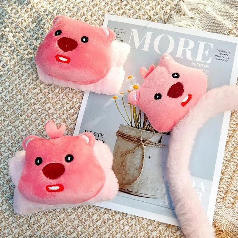 Симпатичная заколка для волос серии Little Beaver розовая BB женщин челка боковая