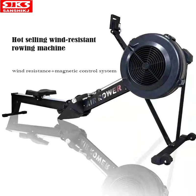 

All Steel Foldable Wind Resistance Rowing Machine Indoor Body-building Infinite Air Resistance Rower