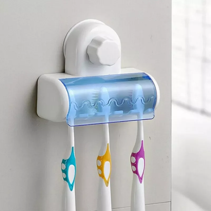 

Bathroom Accessories Set Toothbrush Holder Wall Mount Stand Tooth brush Holder Hooks Suction Cup Bathroom Tools Toothbrush Rack