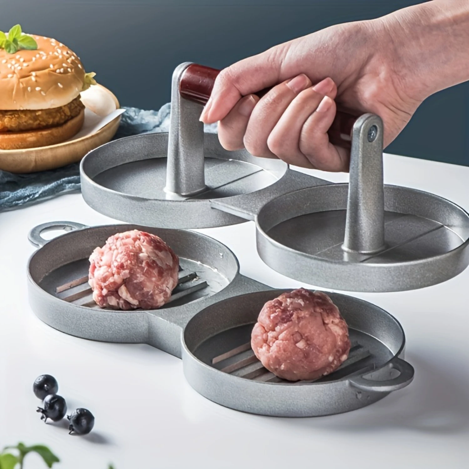 Easy-Clean пресс для гамбургеров из нержавеющей стали — ручная форма мяса и торта