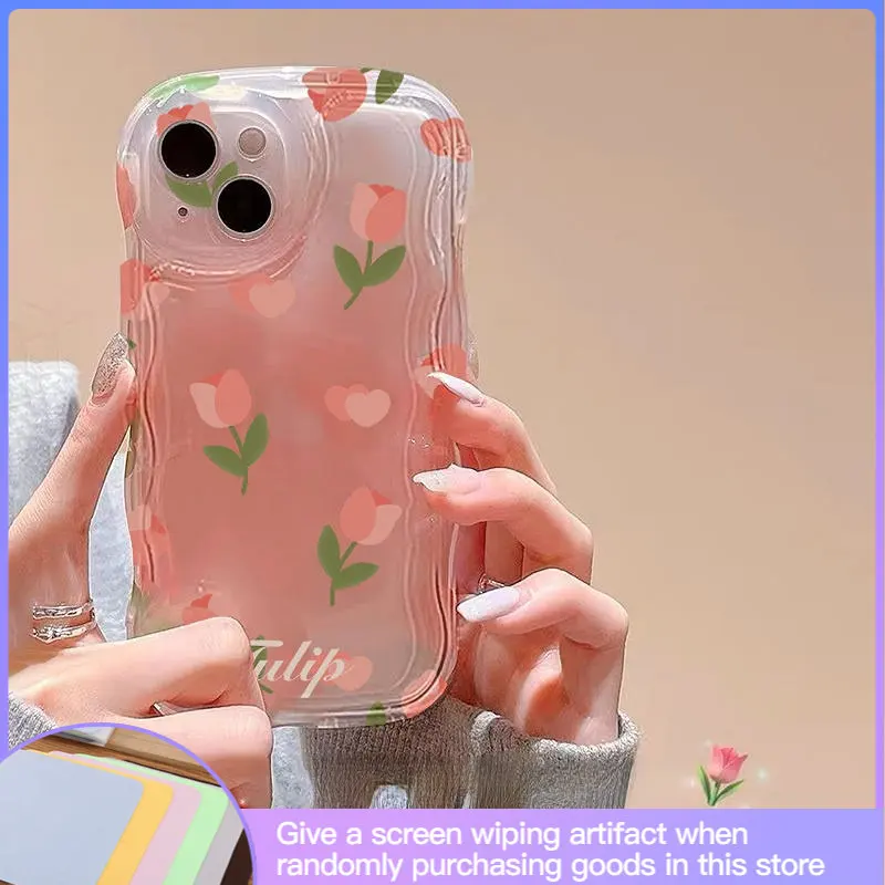 

Wavy Edge Phone Case Suitable for IPhone14 14Promax 13promax 11Promax 12Promax Xr Xs X 13 Simple and Stylish Soft Phone Case