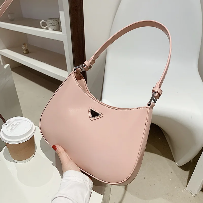 

Trend Solid Color Handbags For Women 2023 Summer Underarm Bag Brand Designer Ladies Shoulder Bag Ins Chic Female Small Tote Pack