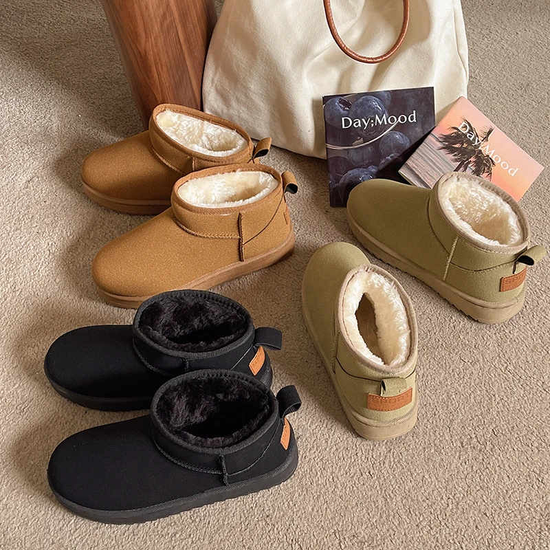 Зимние ботинки женская утепленная обувь из хлопка нескользящая зимняя новая