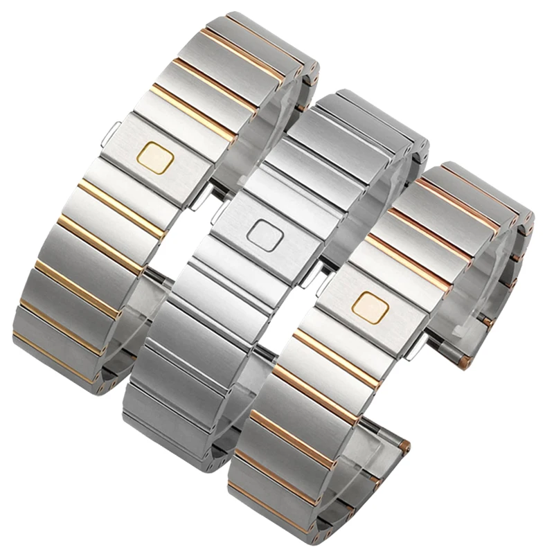 

Ремешок из нержавеющей стали для часов Omega с созвездиями двойного орла, браслет для мужских и женских часов с цепочкой 17 23 25 мм