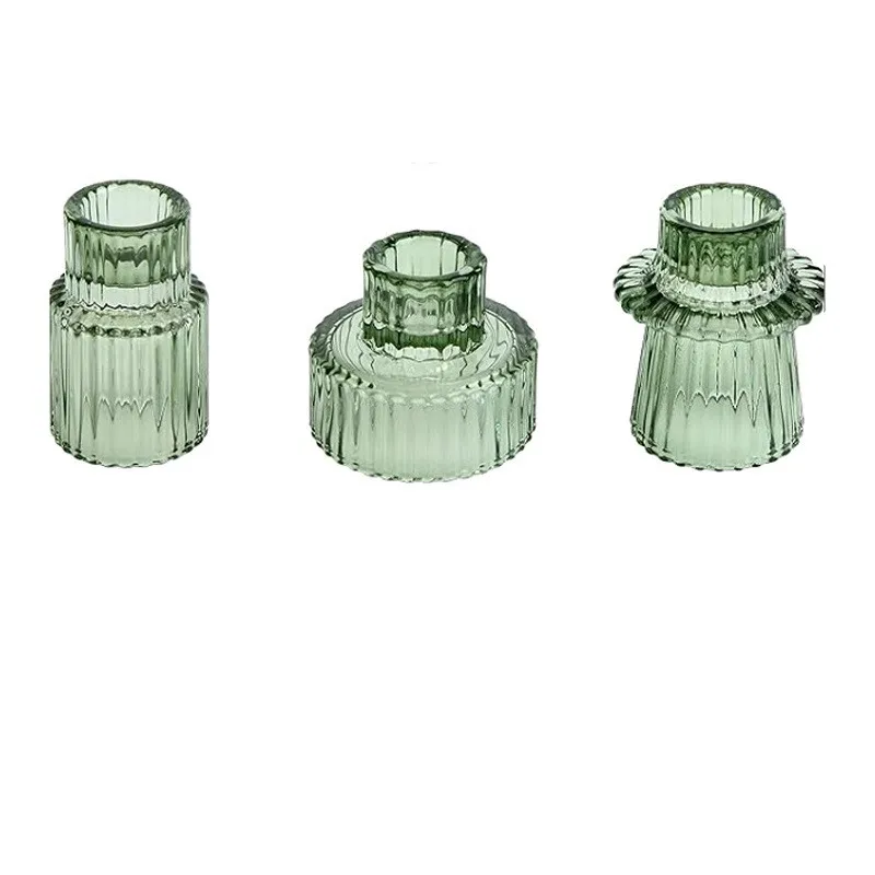 Стеклянные подсвечники, набор из 3 штук