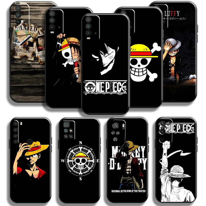 

One Piece Luffy Phone Case For Xiaomi Poco M3 PRO 5G For POCO X3 Pro NFC X3 F3 GT Case Soft Back Coque Black Silicone Cover