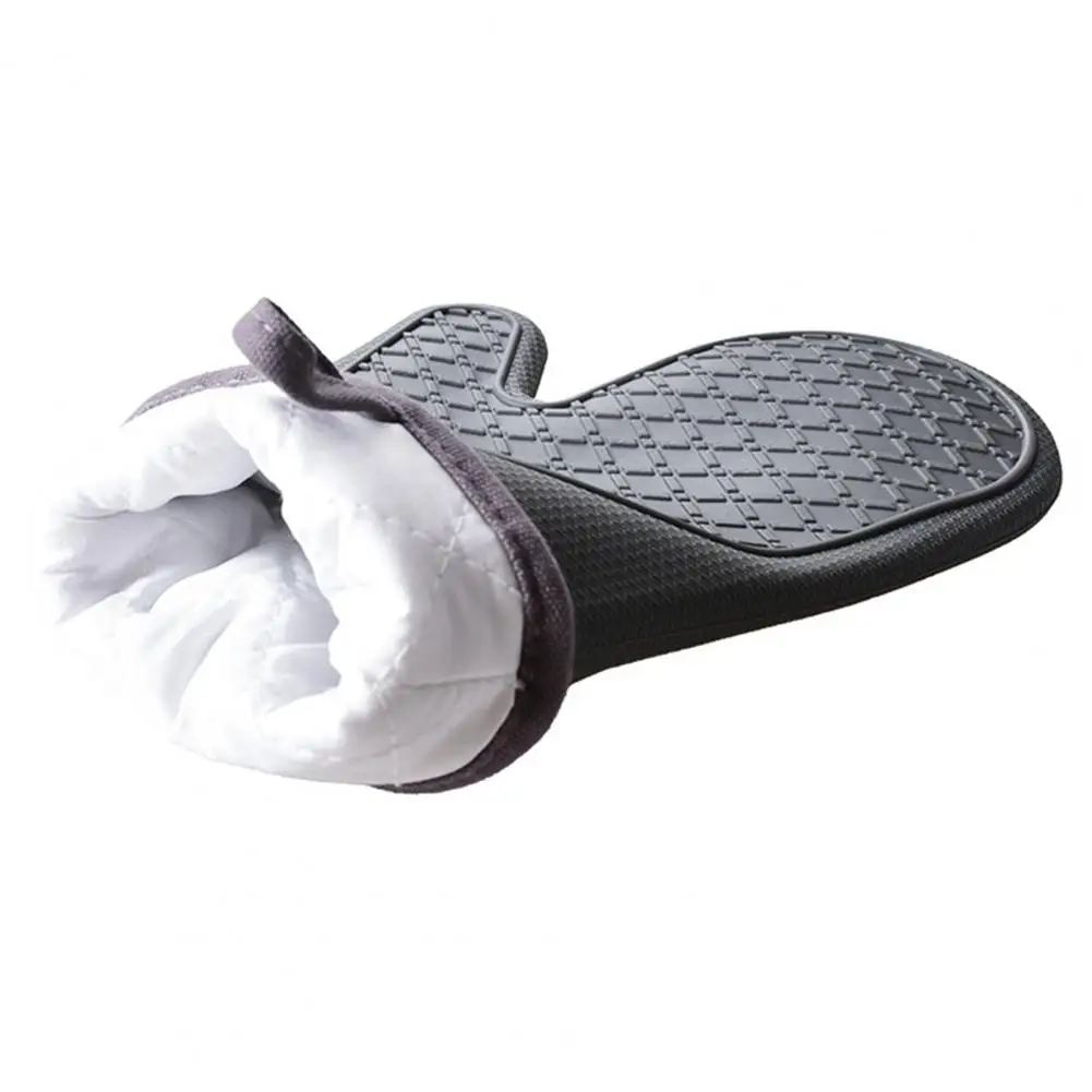 

Kitchen Glove 1Pc Durable No Odor Plaid Easy to Clean Oven Mitt for Home