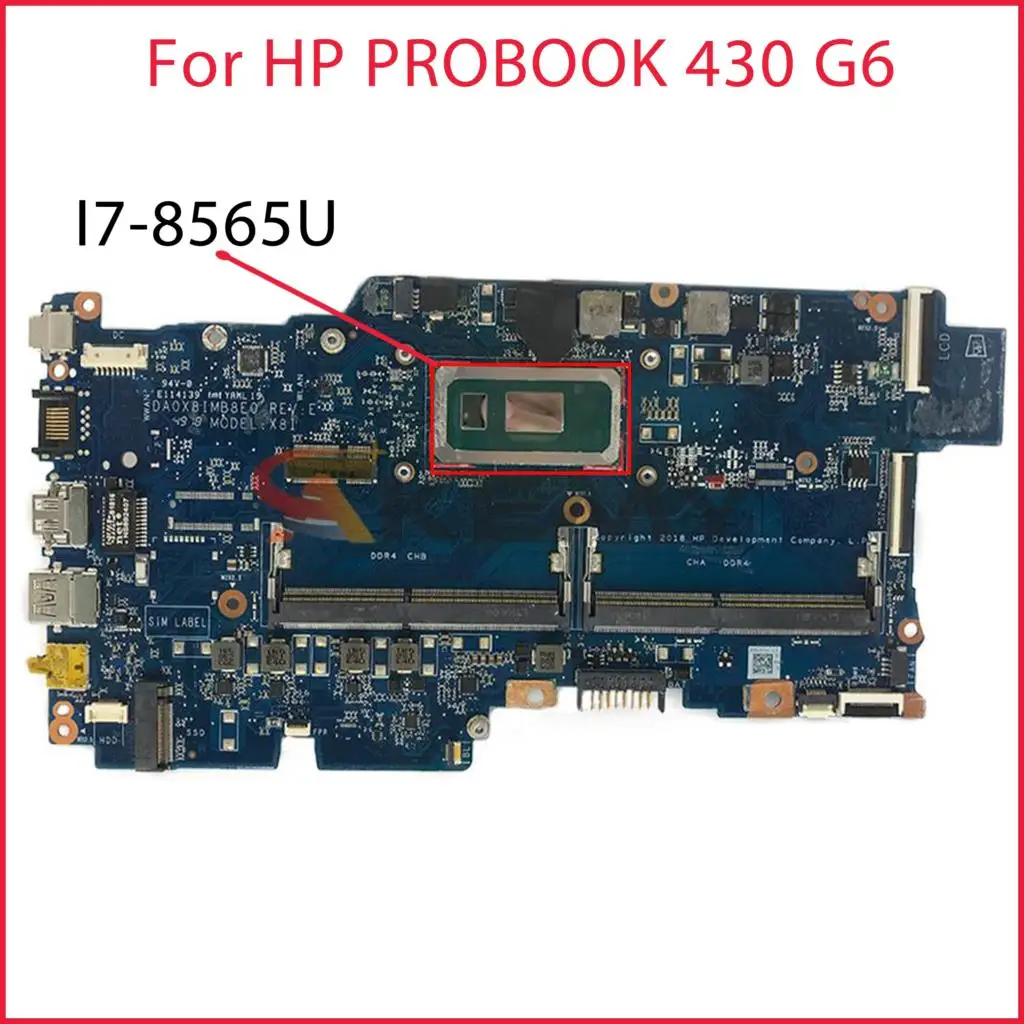 

I7-8565U Main Board For HP PROBOOK 430 G6 Laptop Motherboard DA0X8IMB8E0 MAINBOARD