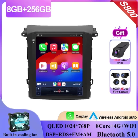 9,7-дюймовый QLED для Subaru XV Forester 2018-2021 Автомобильный радиоприемник Android 15 4G WIFI Carplay Стерео 2 Din без DVD-плеера GPS-навигация