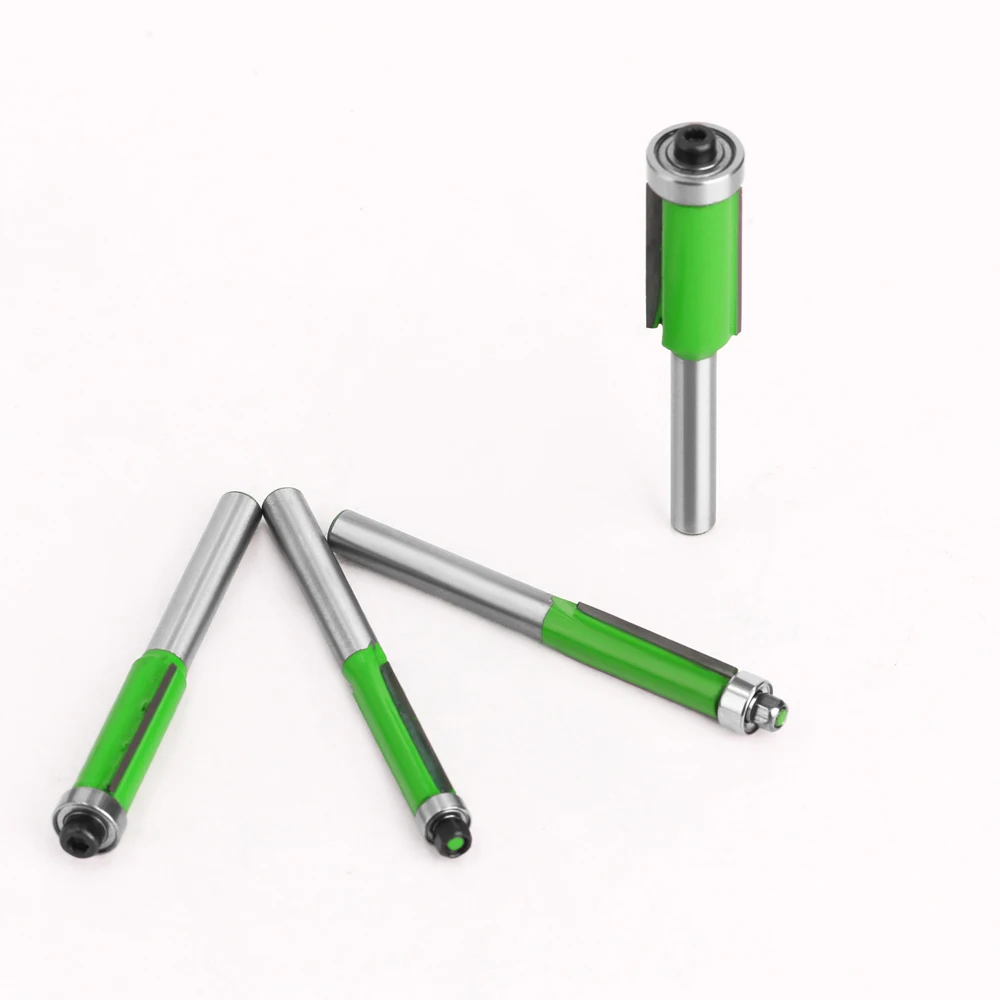 LAVIE 4 шт. 1/4 &quotконец с двумя канавками шарикоподшипник заподлицо фреза прямым