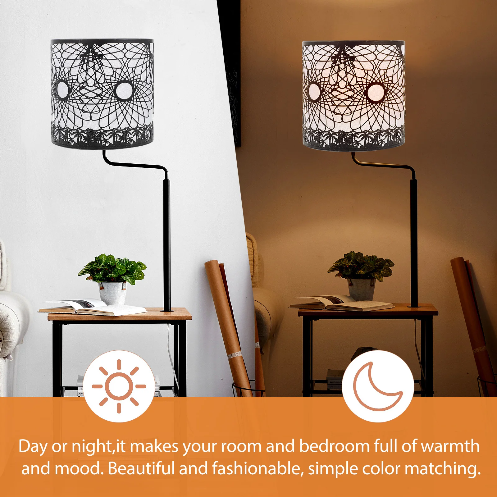 

Lamp Shade Light Lampshade Cage Pendant Ceiling Cover Metal Shades Vintage Floor Bulb Hanging Chandelier Replacement Iron Wall