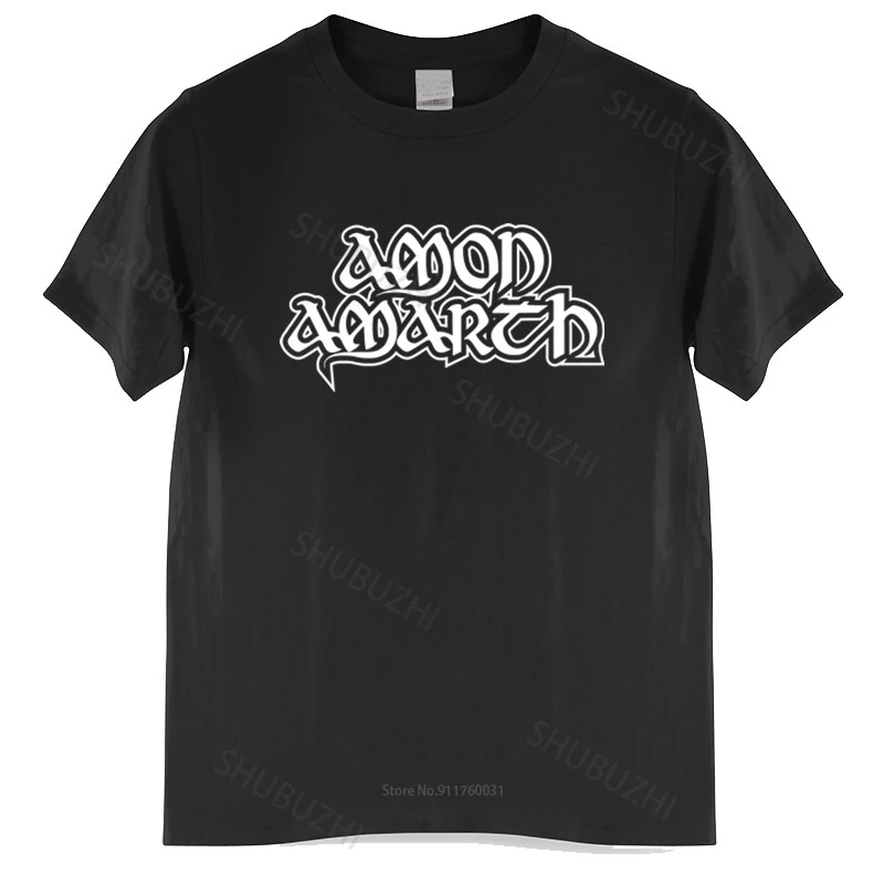 

Mens luxury cotton T shirt Amon Amarth Logo Mens Black Rock T-shirt NEW Sizes S-XXXL Loose tops for him plus size teeshirt