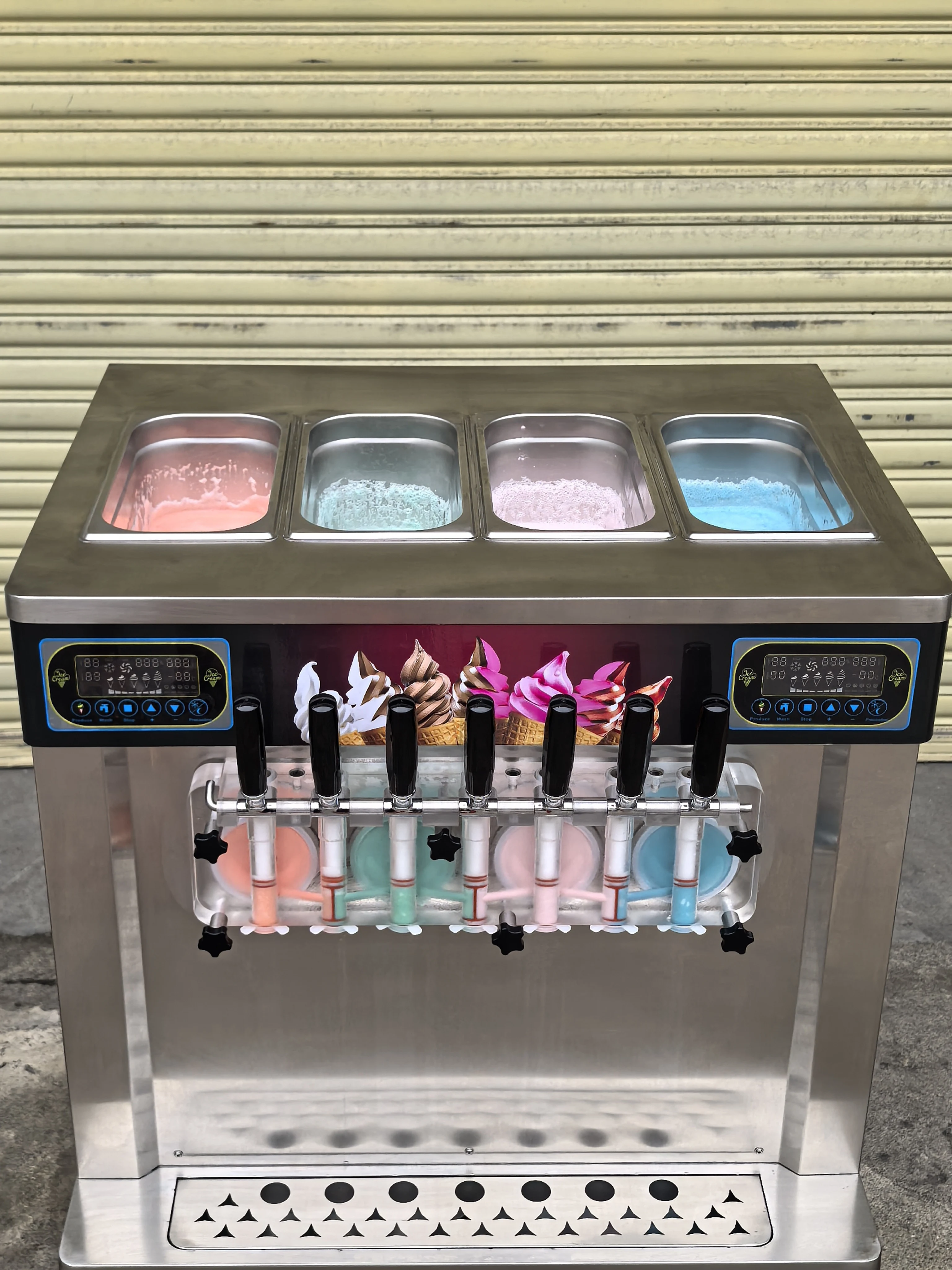 7 ароматов заводская цена аппарат для приготовления мороженого с одним