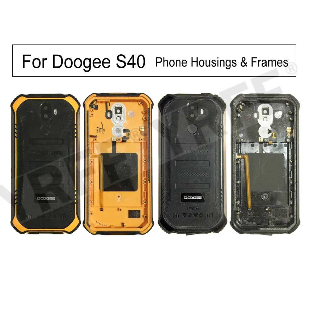 

Задняя крышка батарейного отсека для Doogee S40, оригинальные б/у корпуса батарейного отсека телефона, рамка, чехол, детали для ремонта