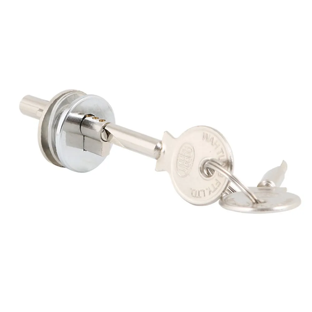 

1/4PCS 16mm Door Lock & Key Copper Lock Core & Zinc Alloy Ring For Cabinet Jewelry Showcase Drawer Cupboard Security Furniture