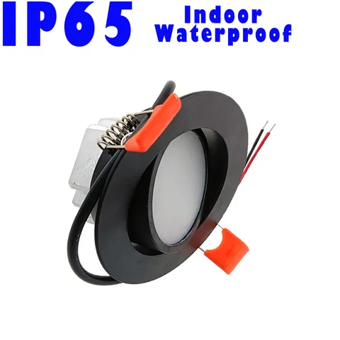 Уличный светодиодный водонепроницаемый точечный светильник с регулируемой яркостью, IP65, 220 В, 7 Вт, 9 Вт, 12 Вт, 15 Вт, 18 Вт, черный светодиодный светильник для ванной комнаты