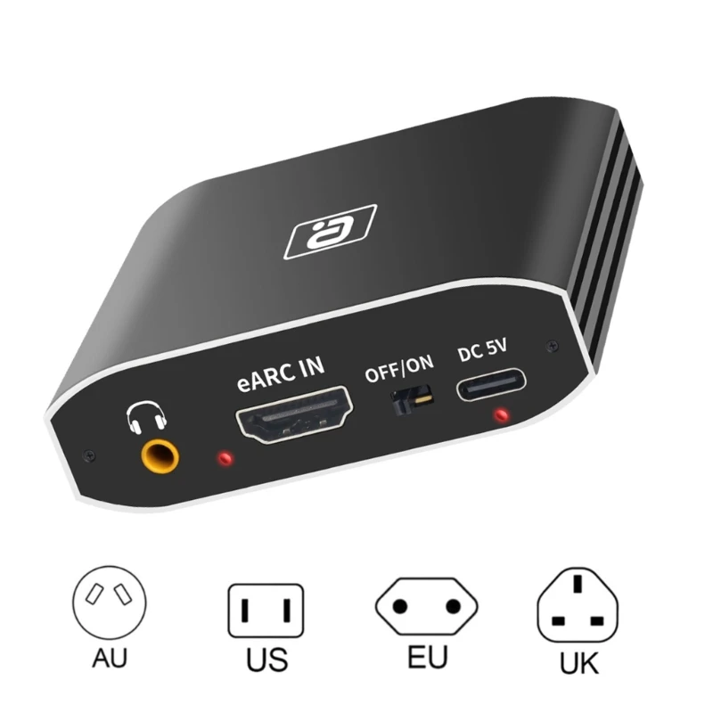 

HDMI-compatib Extractor 192Khz Converter Splitter eARC/ARC-Dual Input to Optical Coaxial 3.5 Aux- 5V Drop Shipping