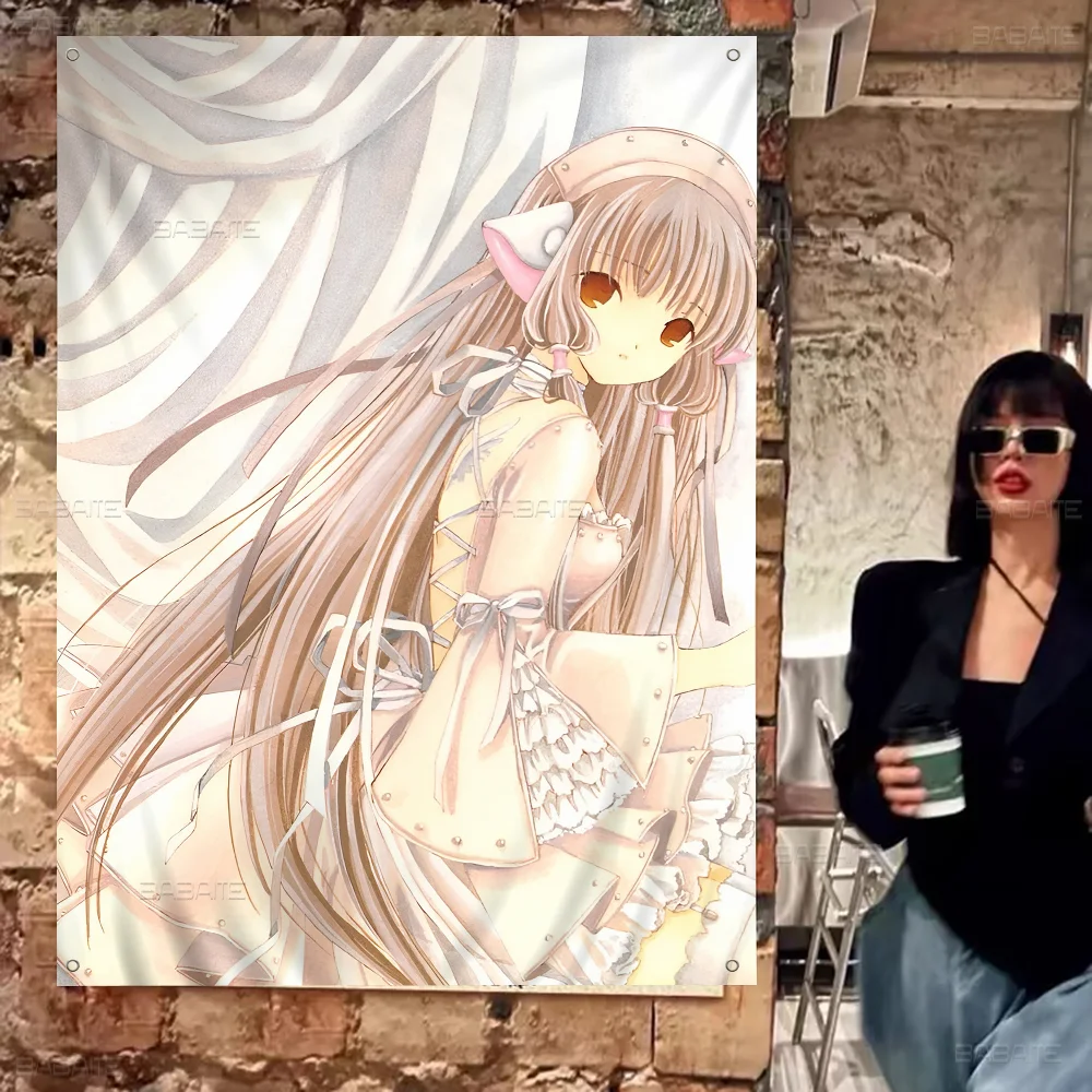 Аниме Чобиты Ретро Крафт-Бумага Мультфильм Флаг Искусство Научная