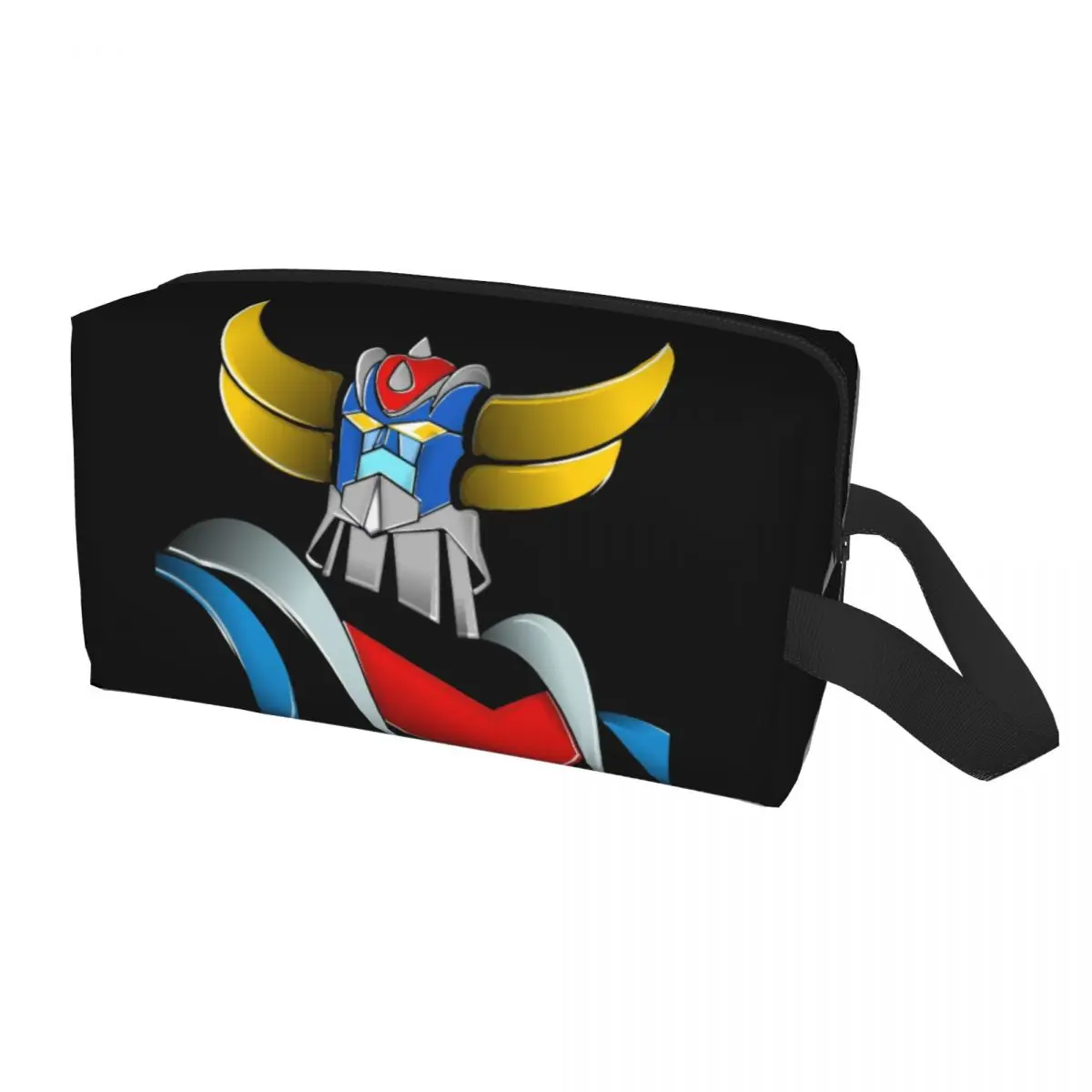 

Cute Goldorak Grendizer Travel Toiletry Bag for Women Anime UFO Robot Goldrake Cosmetic Makeup Bag Beauty Storage Dopp Kit