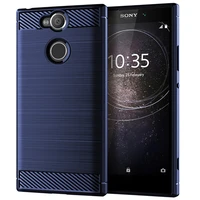 luxury carbon fiber case for sony xperia xa2 full protective soft phone cover for sony xperia xa2 plus shockproof silicone case