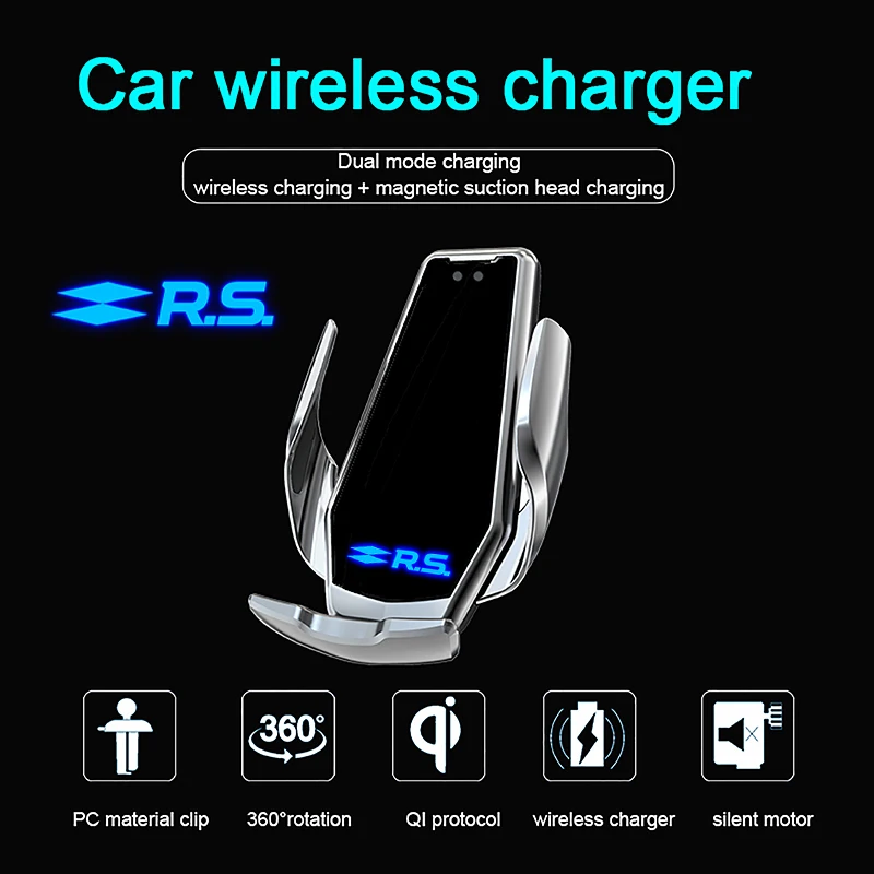 

For Renault RS Smart Induction Wireless Charging Car Phone Holder For RS Renault Accessories