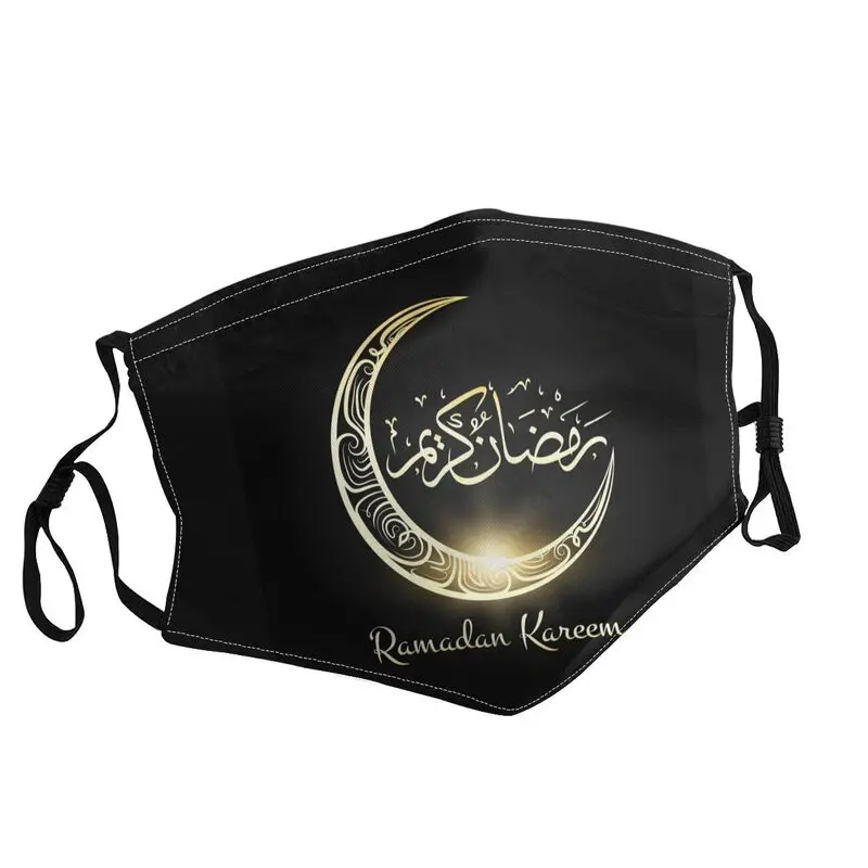 

Muslim Ramadan Kareem Mask Breathable Face Mask Islamic Eid Mubarak Anti Haze Dustproof Protection Cover Respirator Mouth Muffle