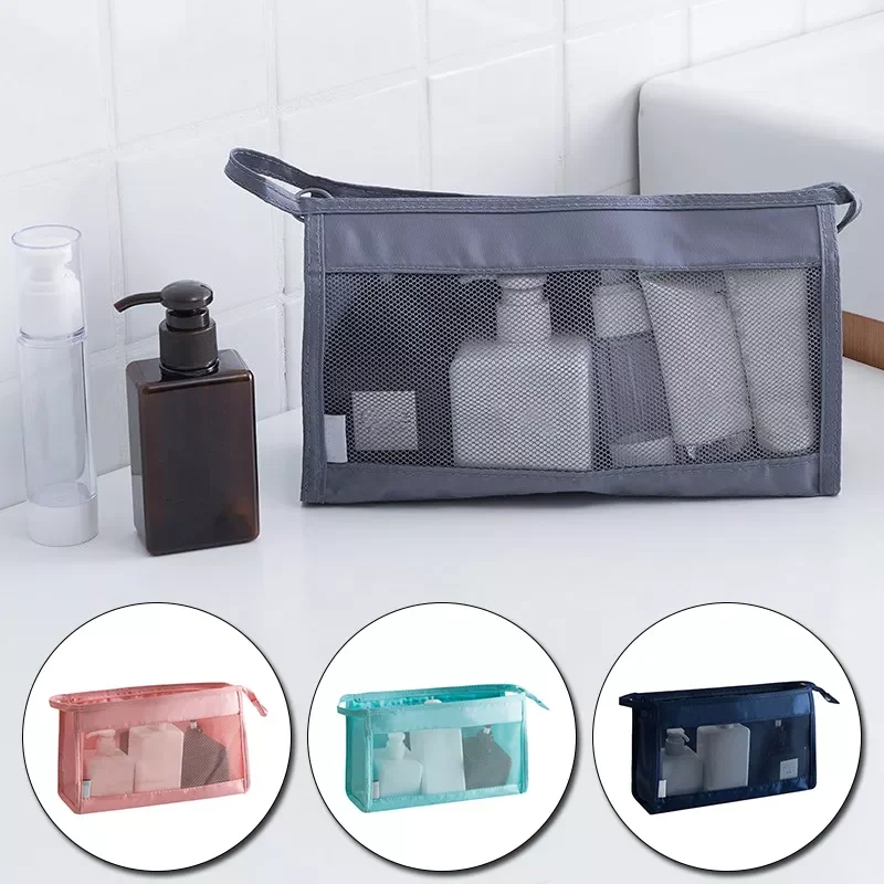 

Women Men Necessary Portable Cosmetic Bag Transparent Travel Organizer Fashion Large Printed Toiletry Bags Makeup Pouch