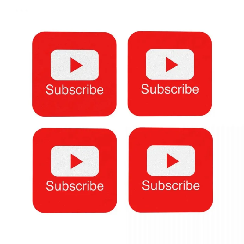 

You Tube Subscribe Play Button Videos VLoggers Live Stream Coaster Coffee Mats Placemats Tableware Decoration & Accessories Pads