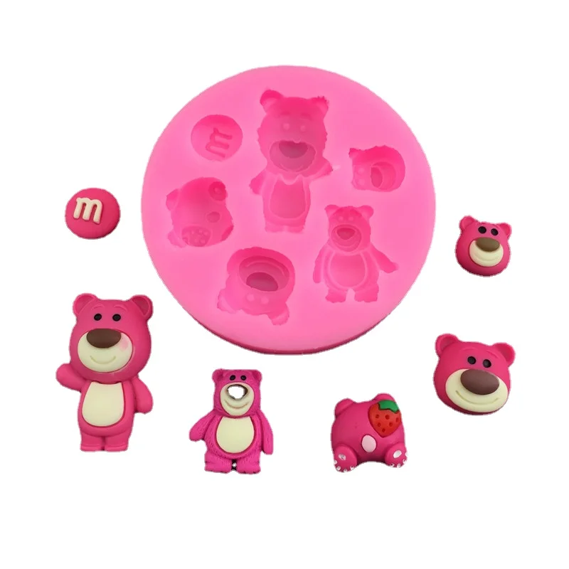 

Силиконовая форма для кексов клубничный медведь