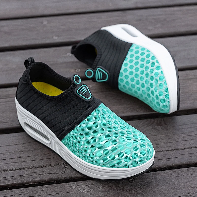 Women's Ladies Casual Sneakers Slip-on Walking Shoes Zapatillas Mujer Air Cushioning Rubber Platform Chaussure de Sport Femme