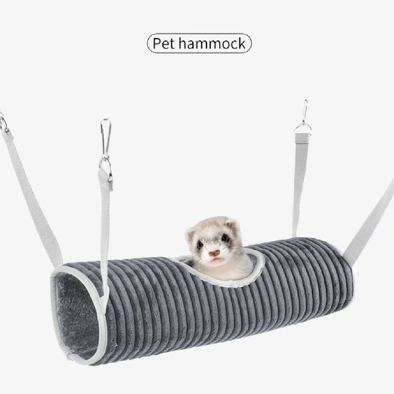 

Pet Hideaway Toy Hamster Cage Hammock Ferret Hide Tunnel Warm Rat Small Animals Play Tube Swing Sleeping Hanging Bed Nest Toy