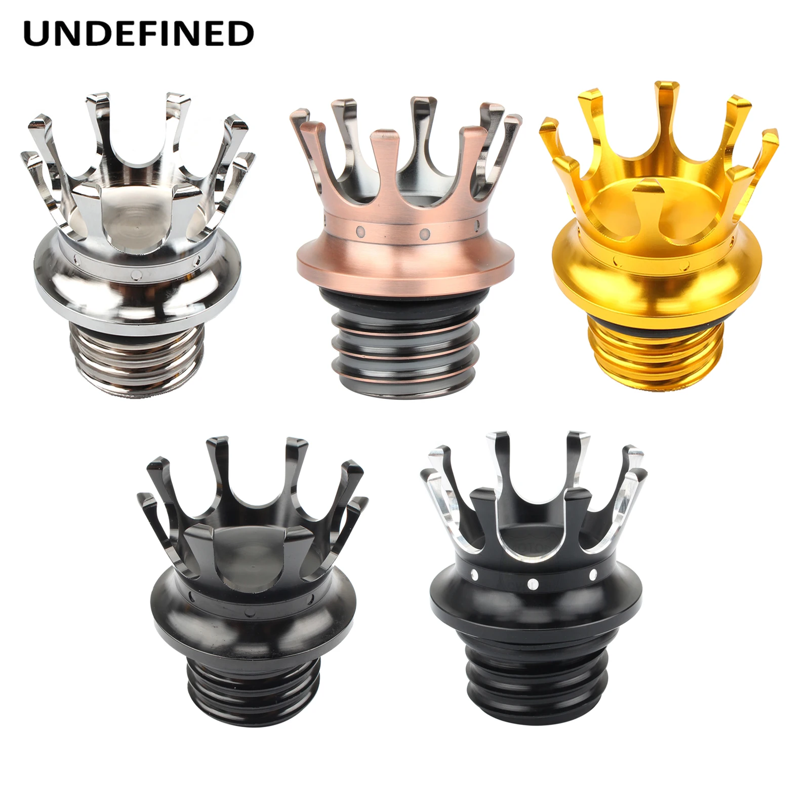 

Motorcycle Fuel Gas Tank Cap Crown Style Oil Caps for Harley Sportster XL Softail Dyna FLST Touring Road King Right-hand Thread