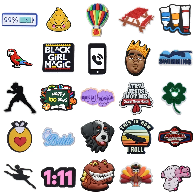 

Women Charm Shoes Accessories Decorations for Crocs Boy Men Wholesale Bulk Gifts Para Pins Girl Packs Shoe Charms Kids Set Jeans