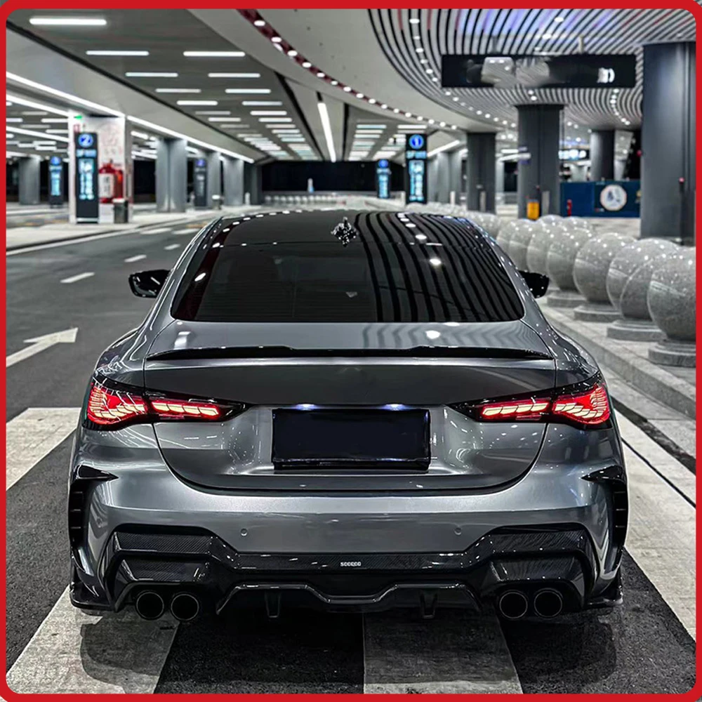 Фото Для BMW 4 серии G22 G82 2020-2023: Обновленные задние фонари в сборе, светодиодные динамические указатели поворота с эффектом запуска, стиль «Драконья чешуя» №3