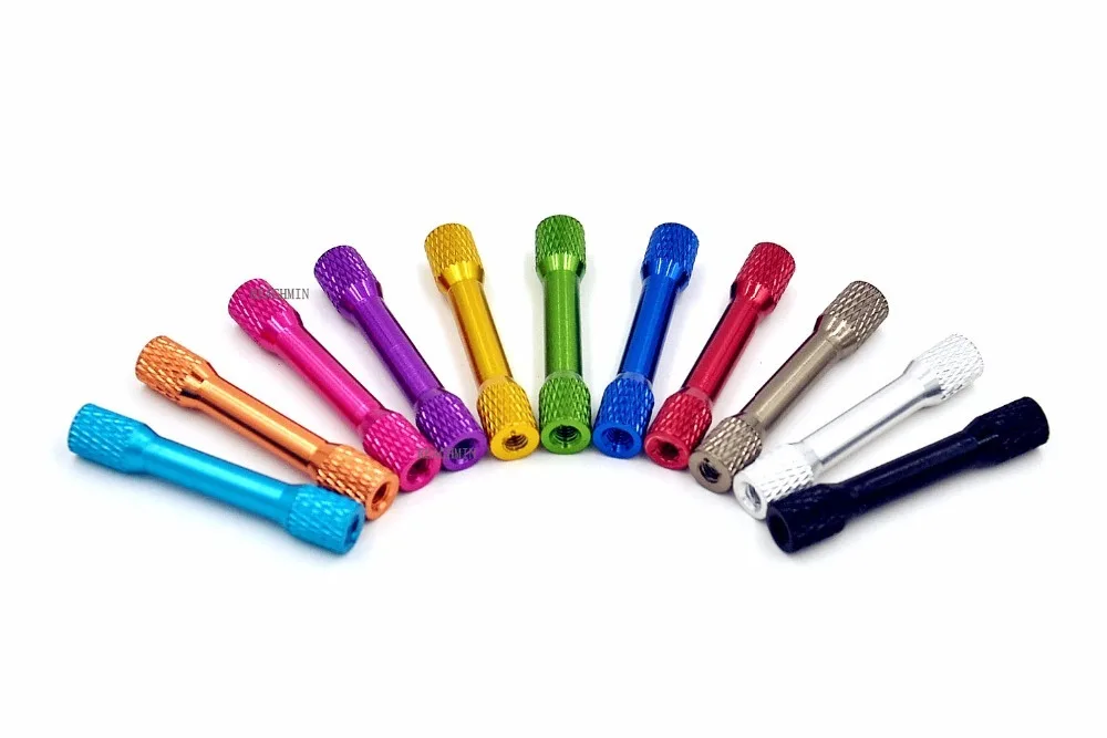 

15PCS/lot HIGH QUALITY Bright BLACK/RED Aluminum spacer 25mm 30mm 35mm M3*25 M3*30 M3*35 TexturedAluminum standoff Column