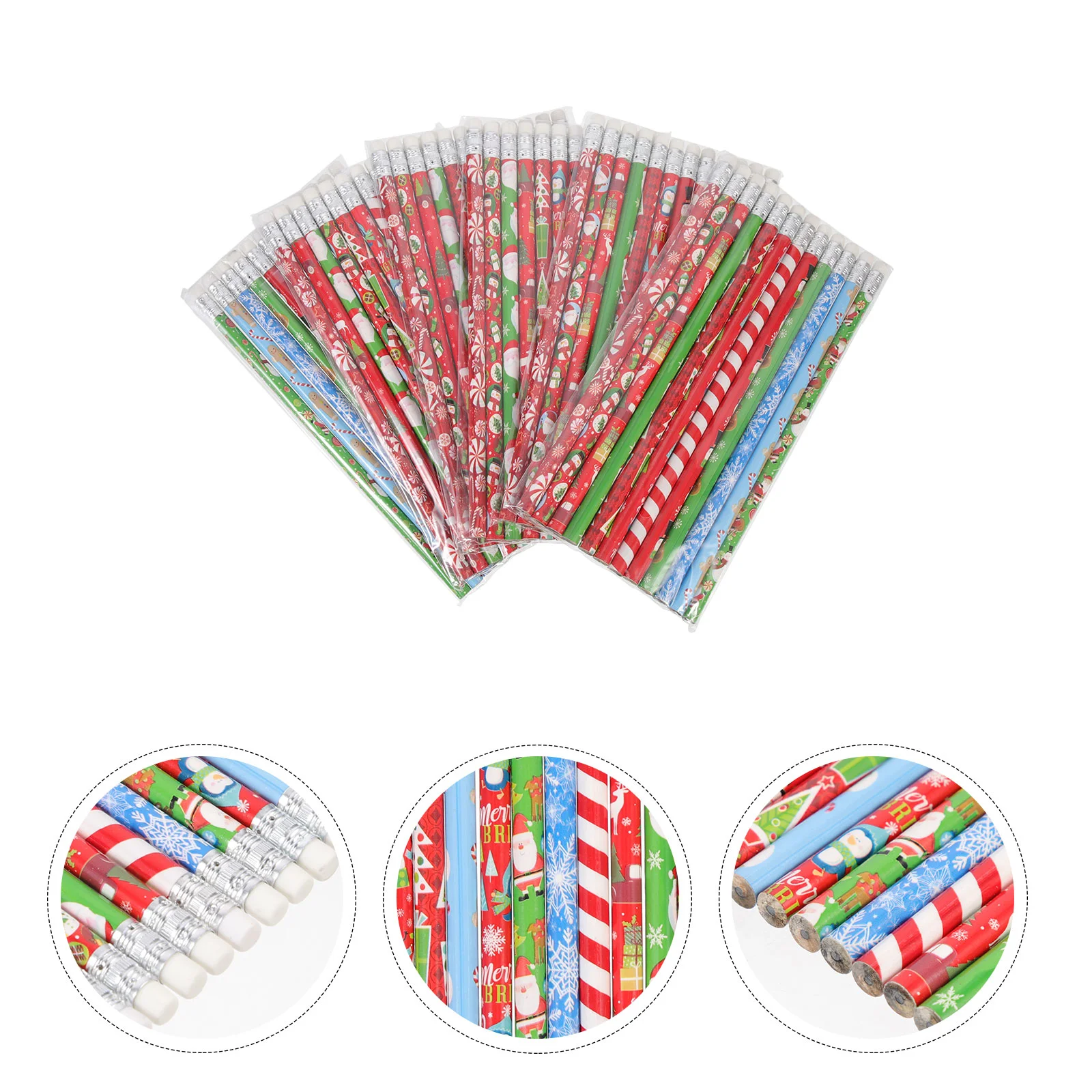 

Kids Christmas Writing Drawing Wood Stationerystudents Winter School Bulk Sharpened Holiday Graphite Erasers Party Favors Sketch