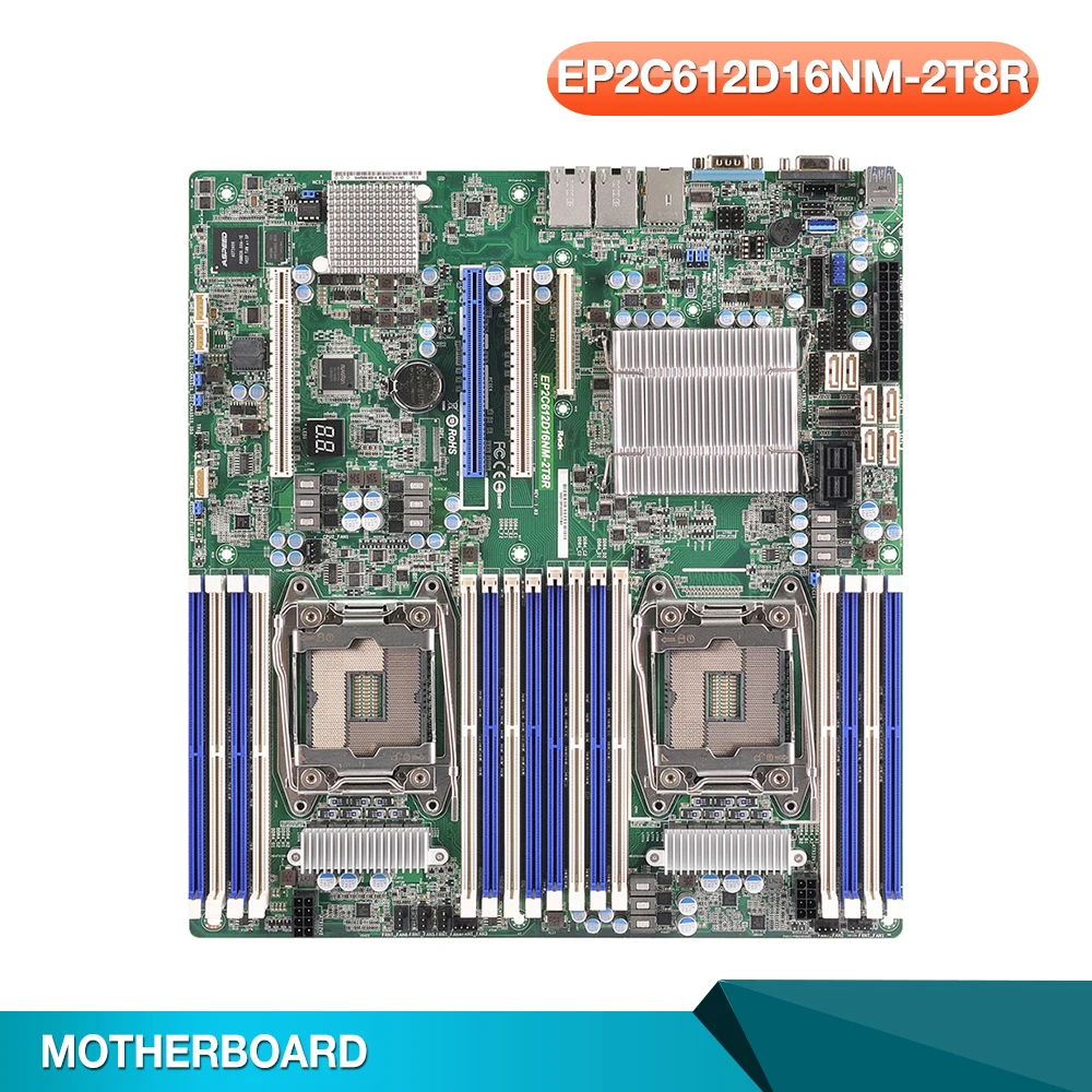Server Motherboard For  EP2C612D16NM-2T8R For ASROCK DDR4 LGA2011 C612 Support E5-2600/4600 V3