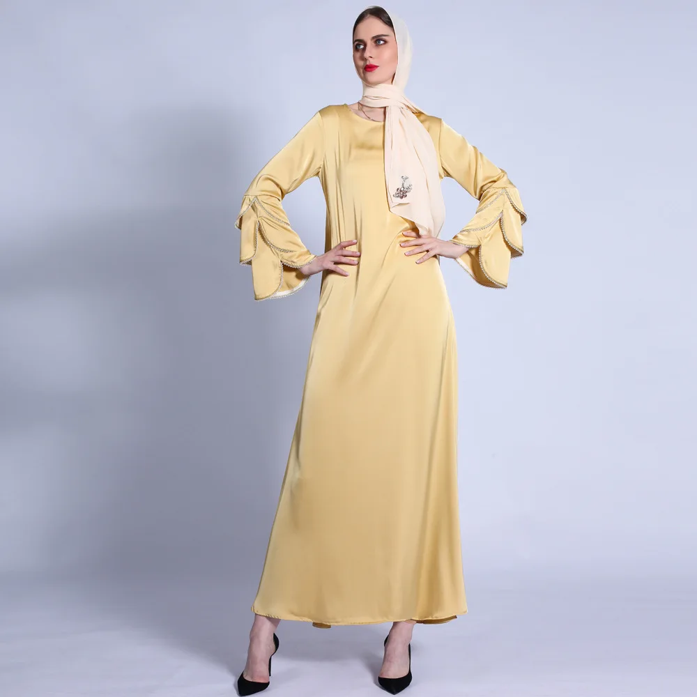 Abaya Дубай мусульманский модный хиджаб платье Abayas для женщин платья мусульманская одежда Caftan Marocain араб мусульманские женские платья